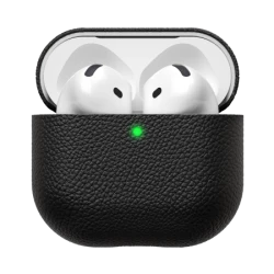 KeyBudz Artisan Series Leather Case - skórzane etui ochronne do AirPods 4 gen.(black)