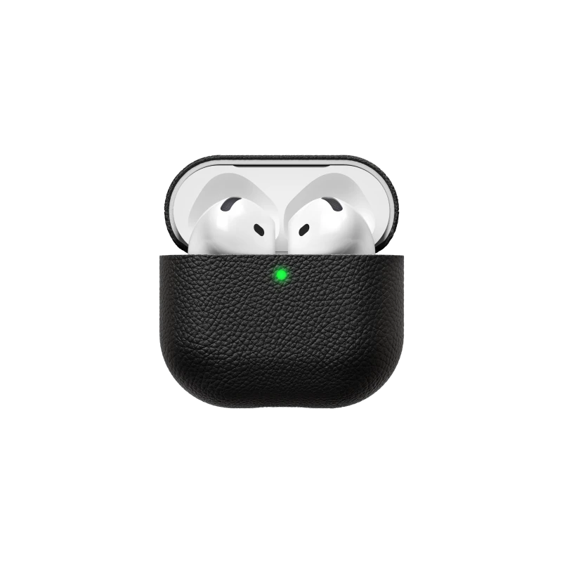 KeyBudz Artisan Series Leather Case - skórzane etui ochronne do AirPods 4 gen.(black)