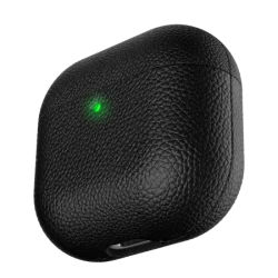 KeyBudz Artisan Series Leather Case - skórzane etui ochronne do AirPods 4 gen.(black)