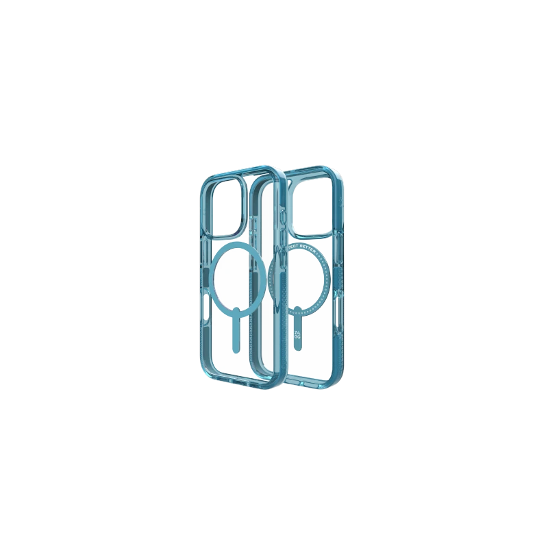 ZAGG Santa Cruz Snap - obudowa ochronna do iPhone 16 Pro kompatybilna z MagSafe (retro blue)