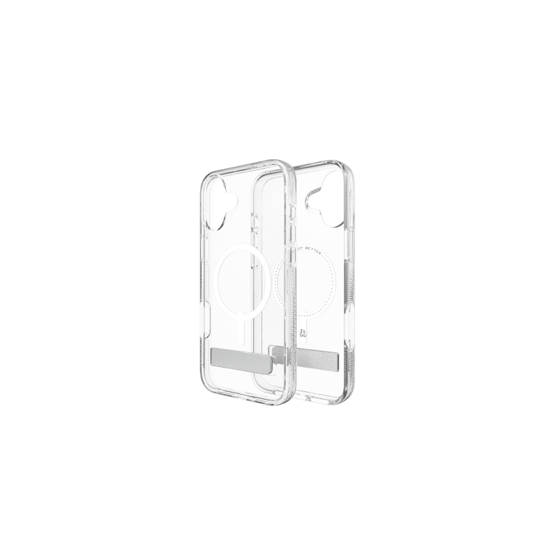 ZAGG Crystal Palace Snap Kickstand - obudowa ochronna z podstawką do iPhone 16 Plus kompatybilna z MagSafe (clear)