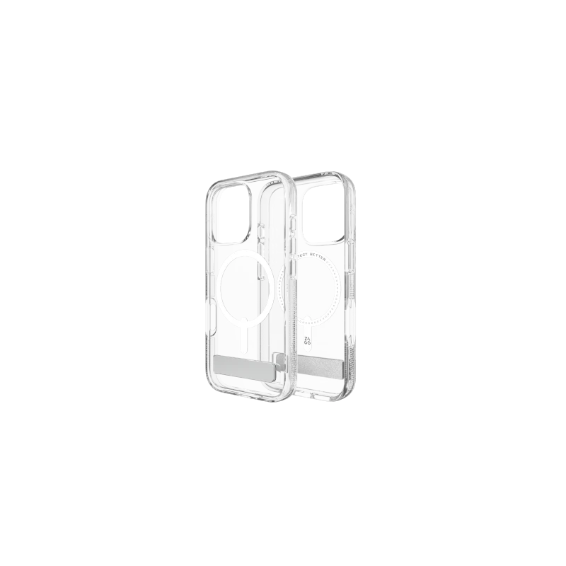 ZAGG Crystal Palace Snap Kickstand - obudowa ochronna z podstawką do iPhone 16 Pro kompatybilna z MagSafe (clear)