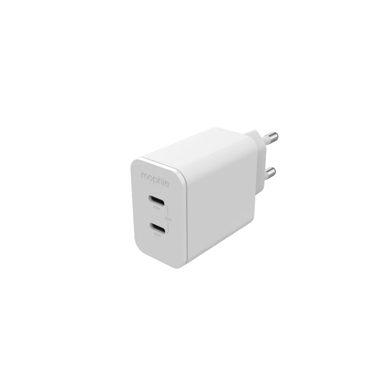 Mophie Gan Charger - ładowarka sieciowa 45W (2x USB-C) (white)