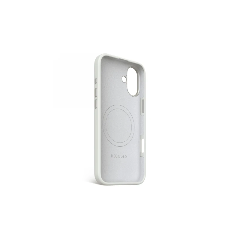 Decoded AntiMicrobial Silicone Backcover - silikonowa obudowa ochronna do iPhone 16 Plus kompatybilna z MagSafe (stone gray)
