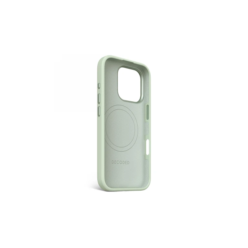 Decoded AntiMicrobial Silicone Stacks Backcover - silikonowa obudowa ochronna do iPhone 16 Pro kompatybilna z MagSafe (mist gree