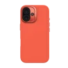Decoded AntiMicrobial Silicone Stacks Backcover - silikonowa obudowa ochronna do iPhone 16 kompatybilna z MagSafe (tangerine)