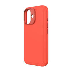 Decoded AntiMicrobial Silicone Stacks Backcover - silikonowa obudowa ochronna do iPhone 16 kompatybilna z MagSafe (tangerine)