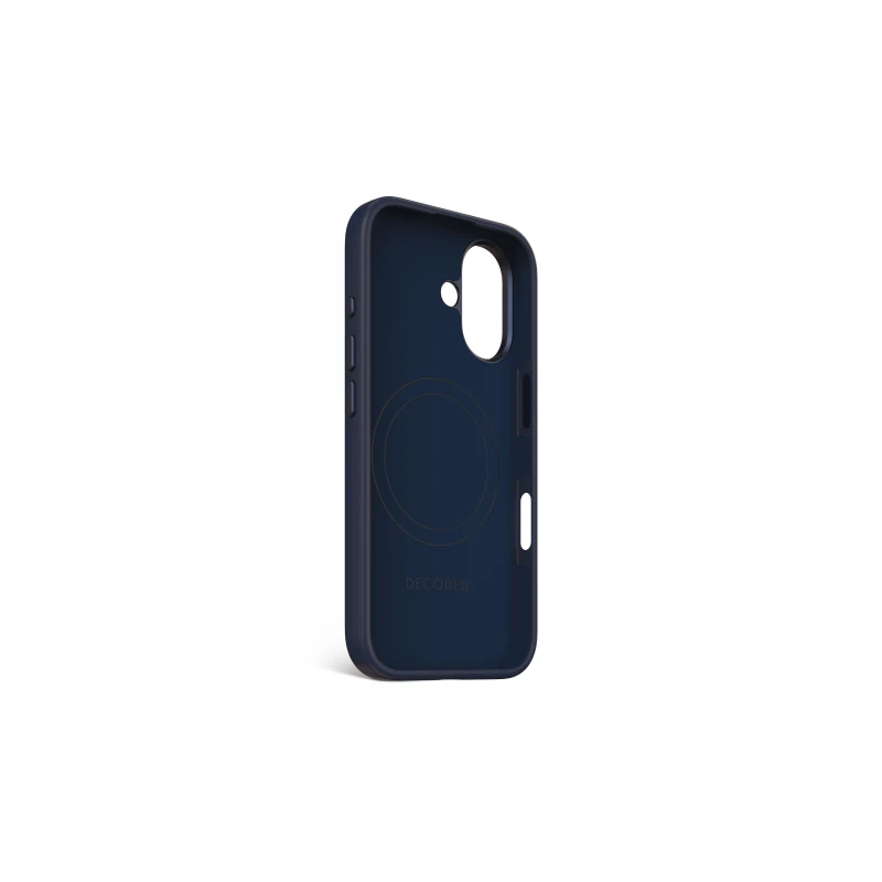 Decoded AntiMicrobial Silicone Backcover - silikonowa obudowa ochronna do iPhone 16 kompatybilna z MagSafe (blue print)