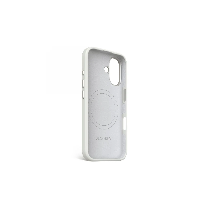 Decoded AntiMicrobial Silicone Backcover - silikonowa obudowa ochronna do iPhone 16 kompatybilna z MagSafe (stone gray)
