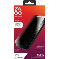 ZAGG InvisibleShield Glass Elite Privacy - szkło prywatyzujące do iPhone 16 Pro Max (2 kierunki)