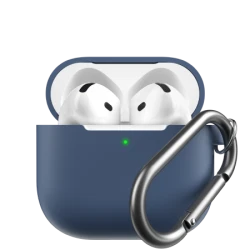 KeyBudz Elevate Keychain - silikonowe etui ochronne do AirPods 4 gen. (cobalt blue)