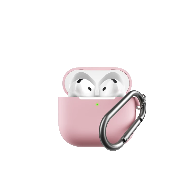 KeyBudz Elevate Keychain - silikonowe etui ochronne do AirPods 4 gen. (blush pink)