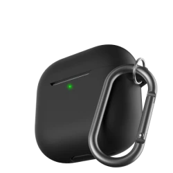 KeyBudz Elevate Keychain - silikonowe etui ochronne do AirPods 4 gen. (black)