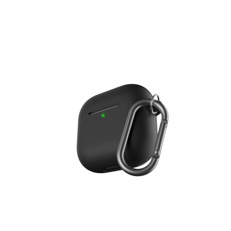 KeyBudz Elevate Keychain - silikonowe etui ochronne do AirPods 4 gen. (black)