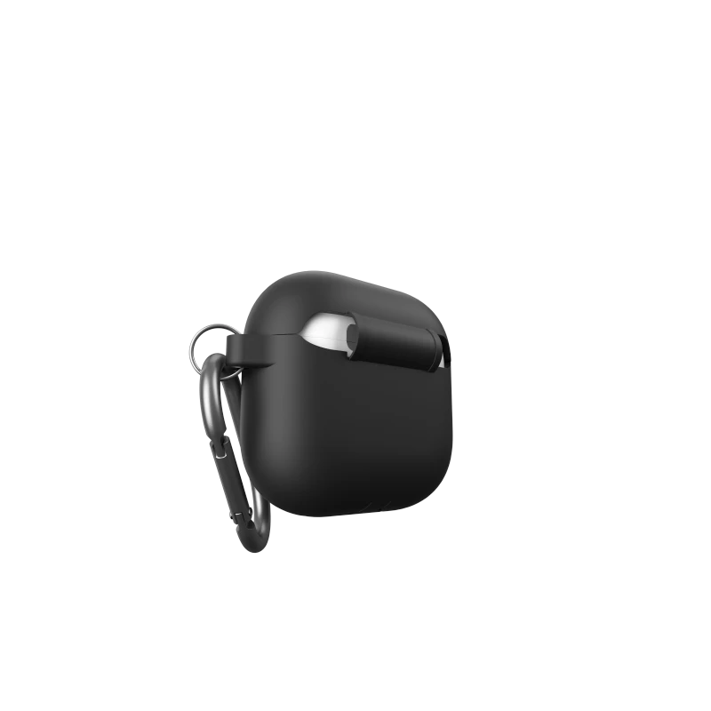 KeyBudz Elevate Keychain - silikonowe etui ochronne do AirPods 4 gen. (black)