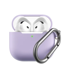 KeyBudz Elevate Keychain - silikonowe etui ochronne do AirPods 4 gen. (lavender)