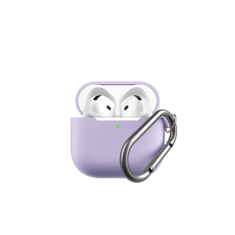 KeyBudz Elevate Keychain - silikonowe etui ochronne do AirPods 4 gen. (lavender)