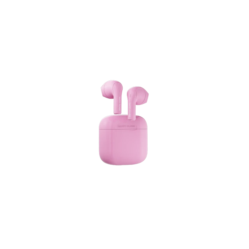 Happy Plugs Joy stylowe bezprzewodowe słuchawki douszne etui ładujące pink