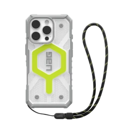 UAG Pathfinder Clear Magsafe Bundle - obudowa ochronna do iPhone 16 Pro kompatybilna z MagSafe oraz smycz na telefon (active neo