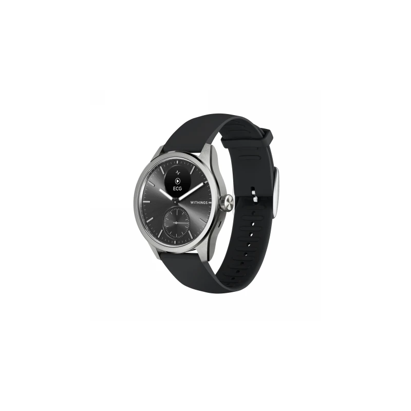 Withings Scanwatch 2 - zegarek z funkcją EKG, pomiarem pulsu i SPO2 oraz mierzeniem aktywności fizycznej i snu (42mm, black)