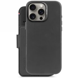 Decoded Leather Detachable Wallet - skórzana obudowa ochronna do iPhone 16 Pro Max kompatybilna z MagSafe (black)