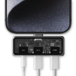 Satechi Mobile XR Hub with Audio - mobilny adapter USB-C (1x USB-C 100W PD  2.0 data i audio, 1x USB-C DP 1.4 4K@60Hz  3.0 10 Gb