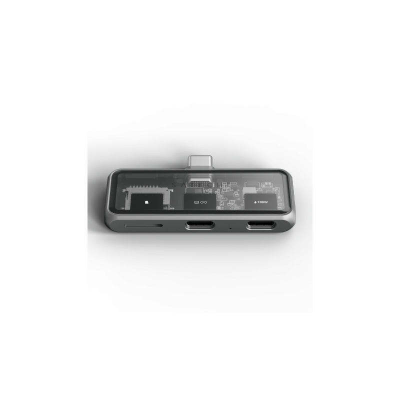 Satechi Mobile XR Hub with microSD Reader - mobilny adapter USB-C (1x USB-C 100W PD  2.0 data i audio, 1x USB-C DP 1.4 4K@60Hz  