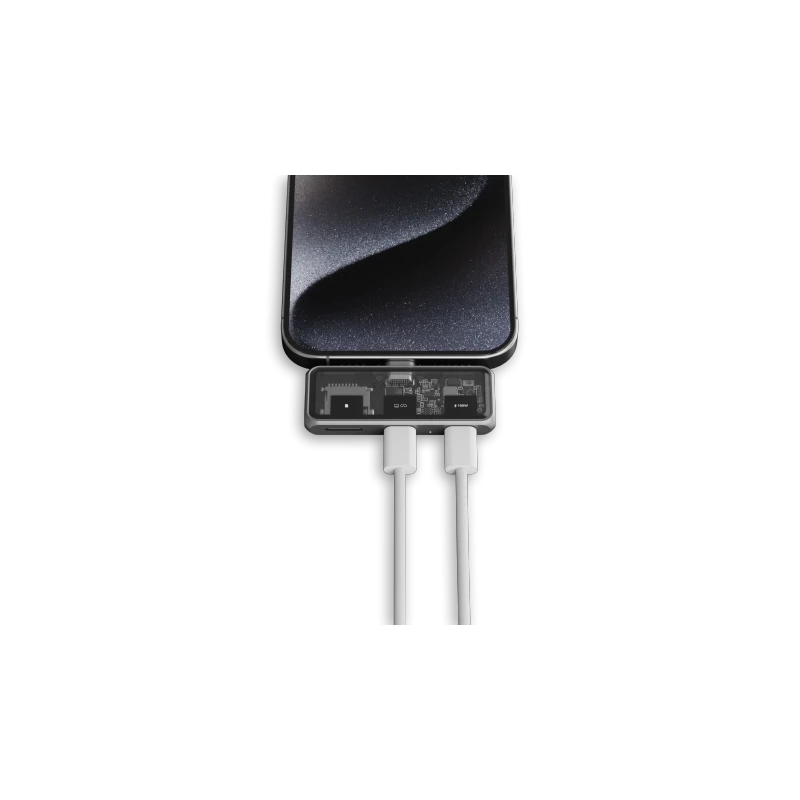 Satechi Mobile XR Hub with microSD Reader - mobilny adapter USB-C (1x USB-C 100W PD  2.0 data i audio, 1x USB-C DP 1.4 4K@60Hz  