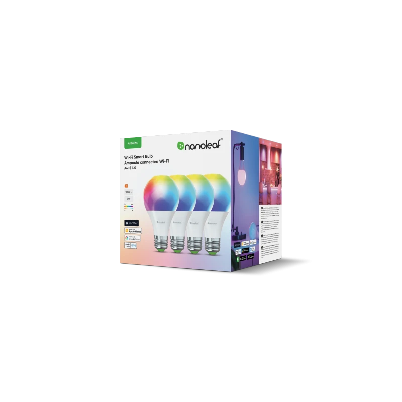 Nanoleaf Essentials Smart Bulbs - zestaw 4 żarówek A60-E27 (Wi-Fi)