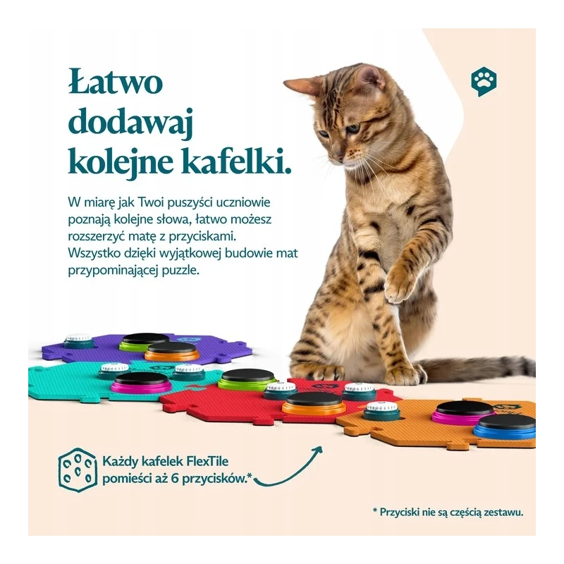 FluentPet - HexTile Flex - piankowa mata do przycisków - fioletowa