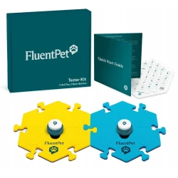 FluentPet - Basic Tester Kit - zestaw 2 przycisków z piankowymi matami i naklejkami do komunikacji z psem / kotem