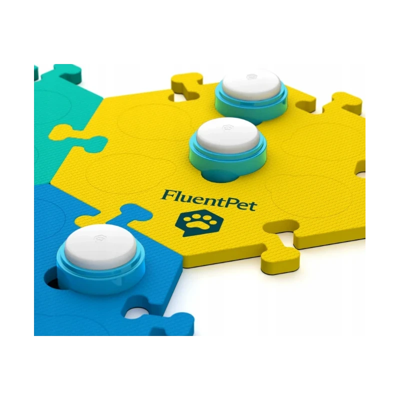 FluentPet - Connect Get Started Expansion Kit - zestaw 6 przycisków z piankowymi matami oraz naklejkami do komunikacji z psem /