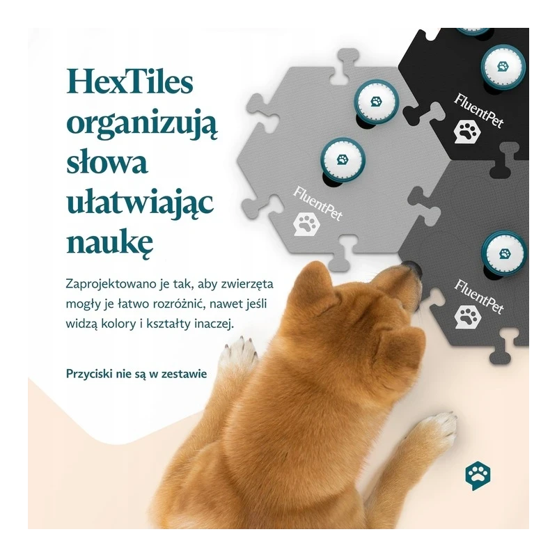 FluentPet - HexTile Compact - piankowa mata do przycisków - żółta