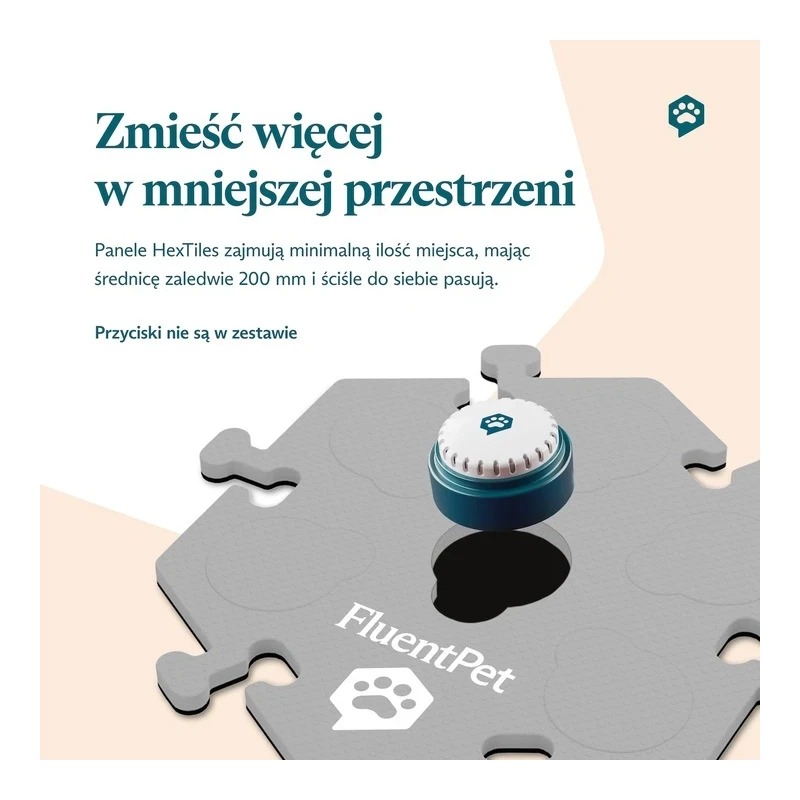 FluentPet - HexTile Compact - piankowa mata do przycisków - żółta