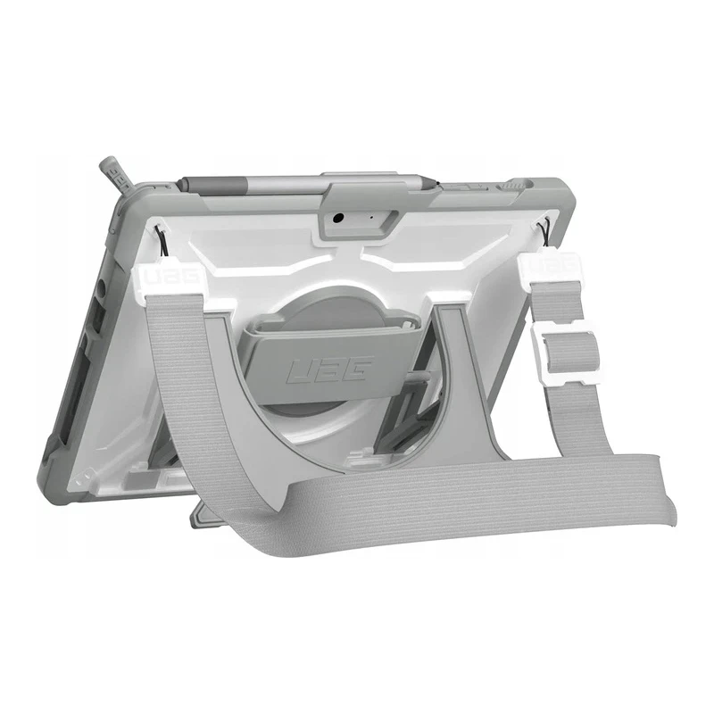 UAG Plasma - obudowa ochronna z wbudowaną podstawką oraz paskiem na ramię i dłoń do Microsoft Surface GO 1/2/3 (wersja OEM) (whi
