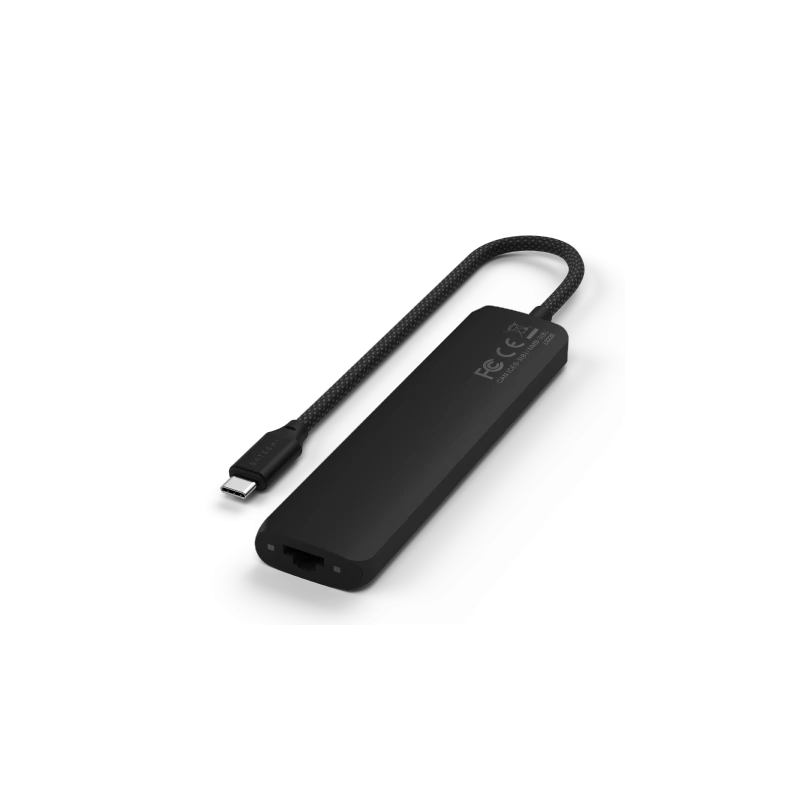 Satechi 7-in-1 USB-C Slim Multiport Adapter with Ethernet - adapter do urządzeń mobilnych (USB-C PD, 2x USB-A, HDMI 4K, Ethernet