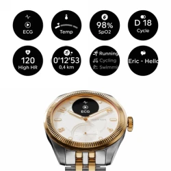 Withings Scanwatch Nova Brilliant - zegarek z funkcją EKG, pomiarem pulsu, SPO2 i temperatury oraz mierzeniem aktywności fizyczn