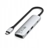 Satechi 4w1 USB-C Slim aluminiowy Adapter 4K USB-C, 4K HDMI, 2x USB-A