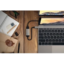 Satechi aluminiowy adapter, przejściówka USB-C / 4K HDMI 60Hz (space gray)