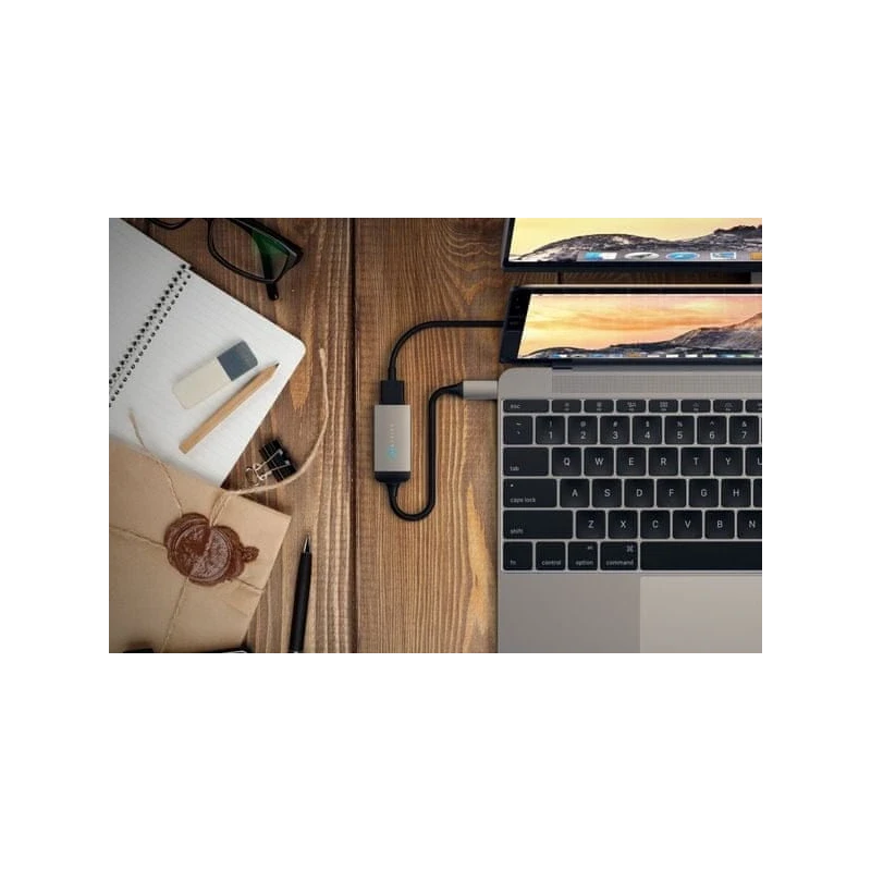 Satechi Aluminium Adapter - aluminiowy adapter do urządzeń mobilnych USB-C/ 4K HDMI (space gray)