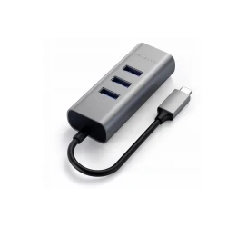 Satechi Aluminium Hub 2in1 USB-C (3x USB-A, Ethernet) (space gray)