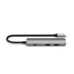Satechi 4w1 USB-C aluminiowy adapter USB-C, 4K HDMI, 2x USB-A (space gray)