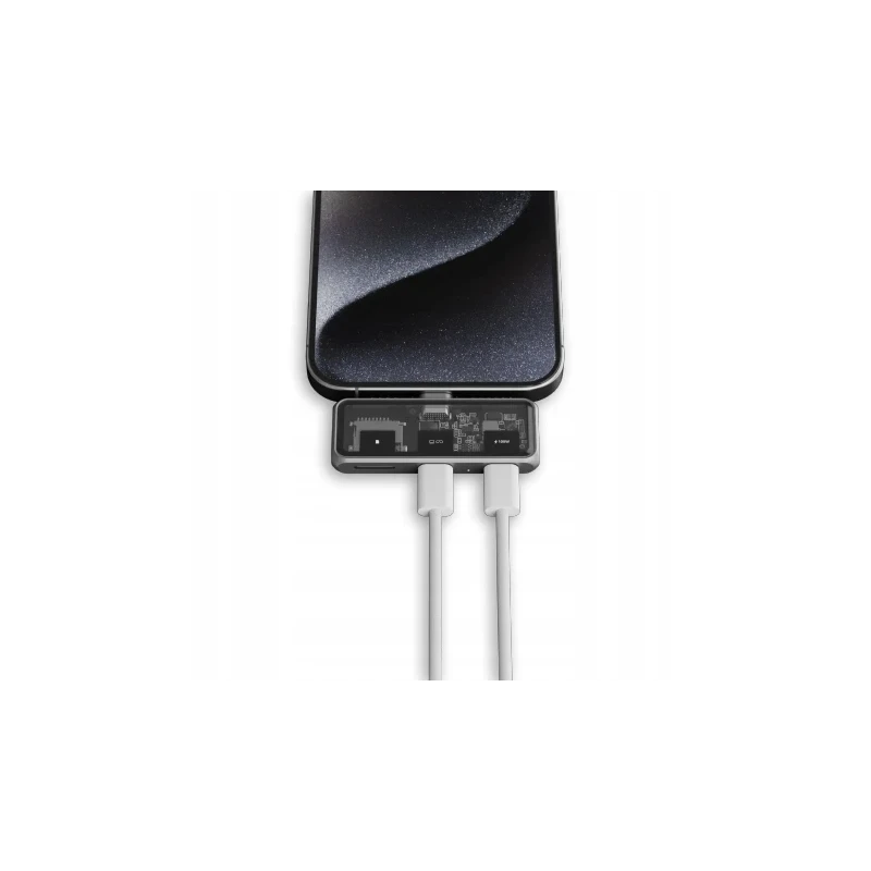 Satechi Mobile XR Hub with microSD Reader - mobilny adapter USB-C (1x USB-C 100W PD  2.0 data i audio, 1x USB-C DP 1.4 4K@60Hz  