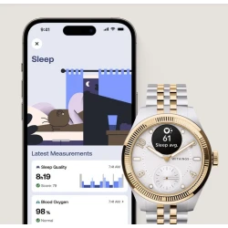Withings Scanwatch Nova Brilliant smartwatch EKG puls szafirowe szkło SPO2