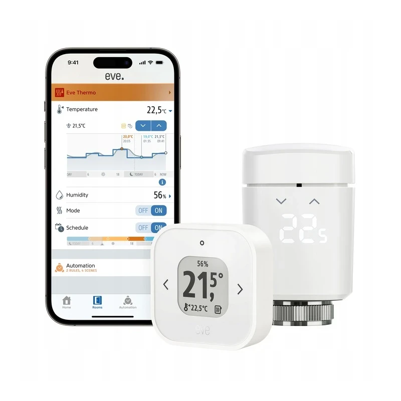 Eve Thermo Comfort Set - zestaw zawierający Eve Thermo oraz Eve Thermo Control (technologia Matter)