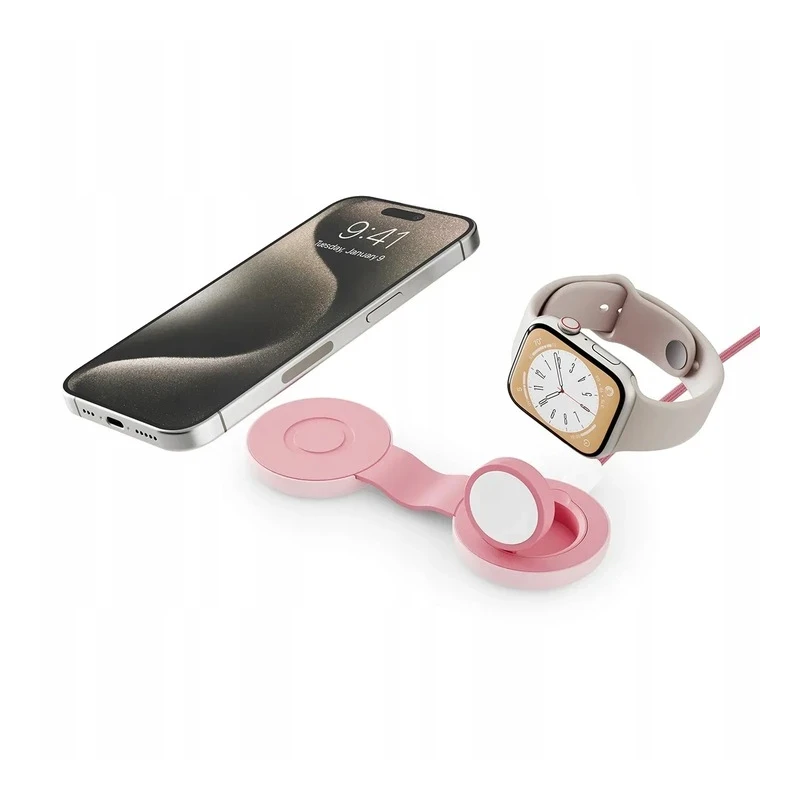 Twelve South ButterFly SE - ładowarka bezprzewodowa Qi2 do dwóch urządzeń kompatybilna z MagSafe, kabel USB-C w zestawie (pink)