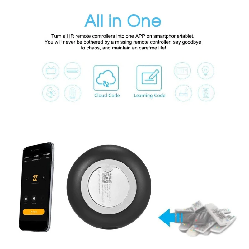 Pilot Uniwersalny IR WiFi Moes UFO-R6 Tuya