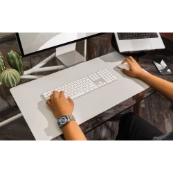 Twelve South DeskPad duża podkładka na biurko ze skóry wegańskiej szara 75 x 40cm