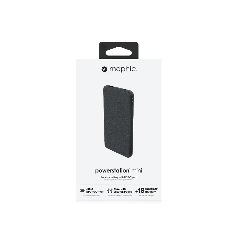 Mophie Powerstation 5K (2019) - powerbank 5000mAh (port USB-C, USB-A) black