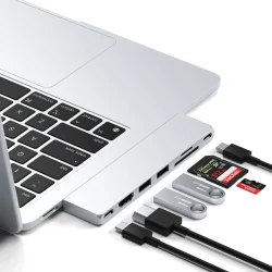 Satechi aluminiowy hub USB-C do MacBook USB 4, USB-C HDMI USB-A, SD/microSD
